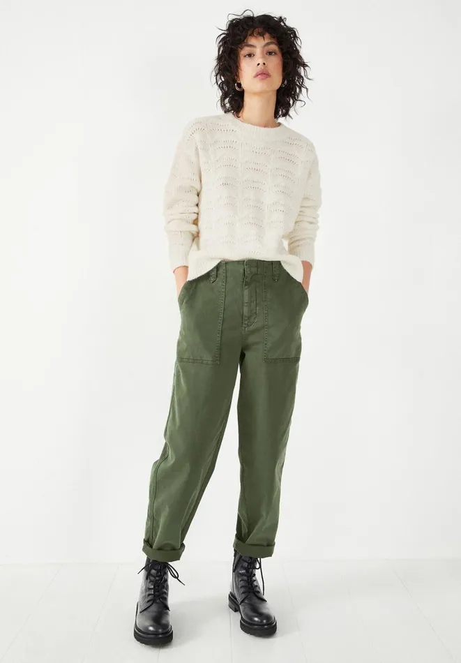 Hush Jumpers and Cardigans Women Ava Textured Stitch Crew Jumper Ecru