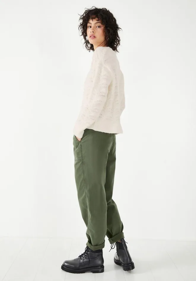 Hush Jumpers and Cardigans Women Ava Textured Stitch Crew Jumper Ecru Hush Jumpers and Cardigans Women Ava Textured Stitch Crew Jumper Ecru