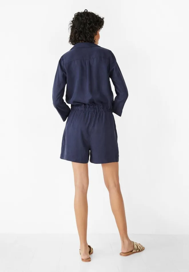 Hush Jumpsuits Women Utility Long Sleeve Playsuit Midnight Navy Hush Jumpsuits Women Utility Long Sleeve Playsuit Midnight Navy