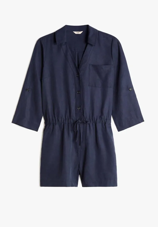 Hush Jumpsuits Women Utility Long Sleeve Playsuit Midnight Navy Hush Jumpsuits Women Utility Long Sleeve Playsuit Midnight Navy