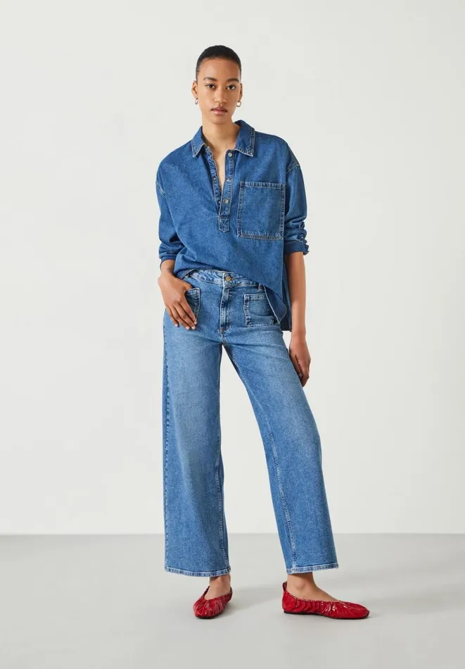 Hush Shirts and Blouses Women Daya Denim Shirt Mid Authentic Wash