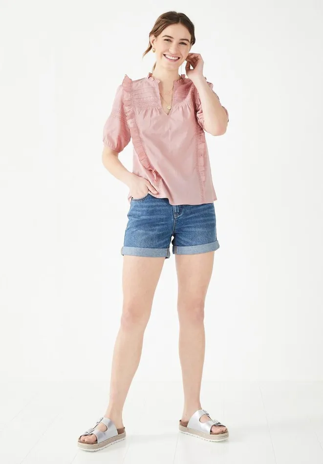Hush Shirts and Blouses Women Hailey Frilled Top Woodrose