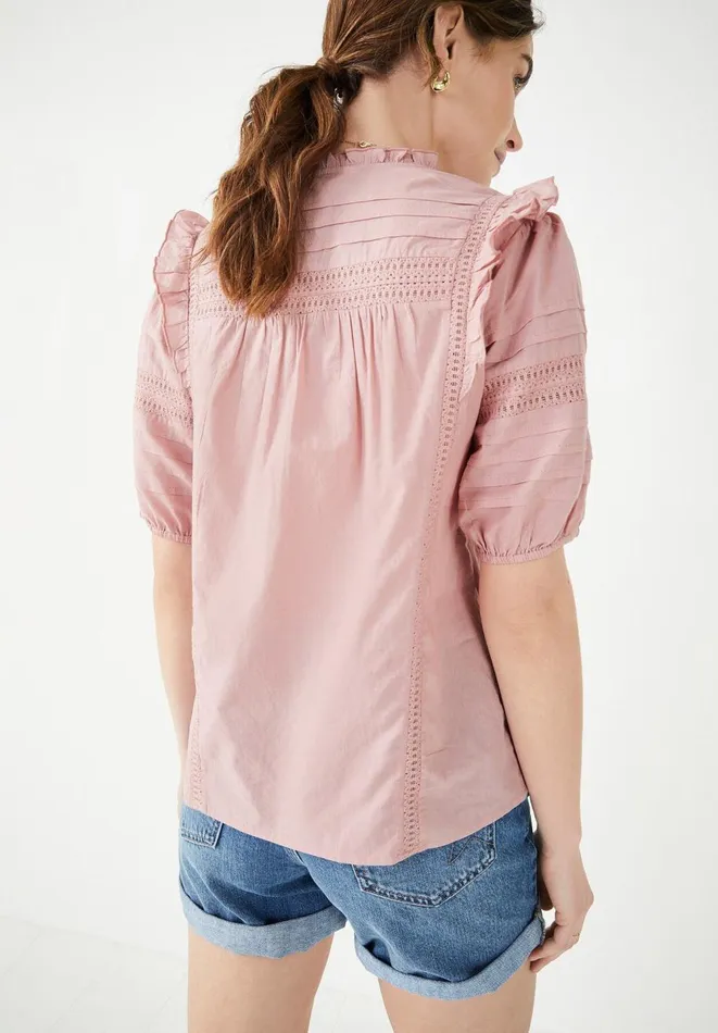 Hush Shirts and Blouses Women Hailey Frilled Top Woodrose Hush Shirts and Blouses Women Hailey Frilled Top Woodrose