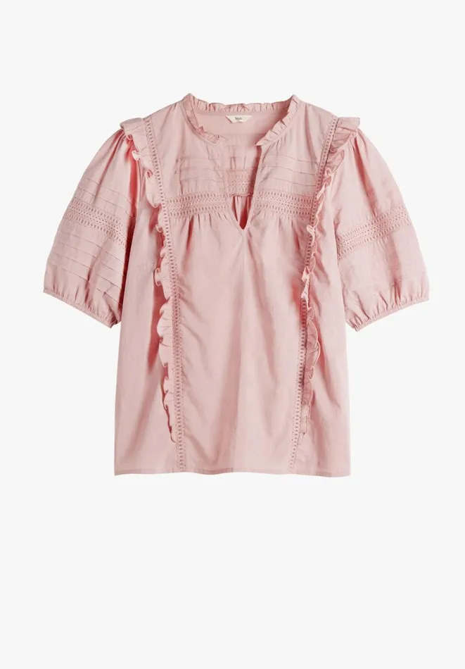 Hush Shirts and Blouses Women Hailey Frilled Top Woodrose Hush Shirts and Blouses Women Hailey Frilled Top Woodrose