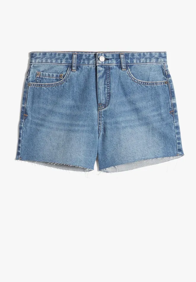 Hush Shorts Women Carys Raw Hem Denim Shorts Light Authentic Blue