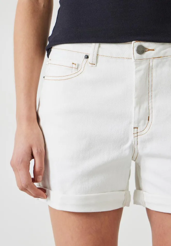 Hush Shorts Women Stretch Denim Shorts White