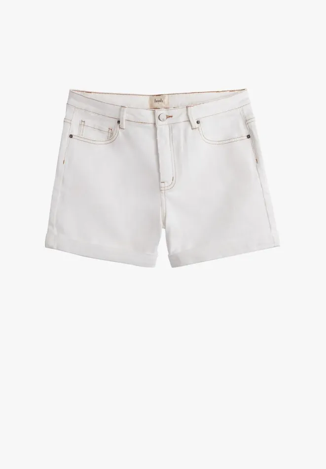 Hush Shorts Women Stretch Denim Shorts White