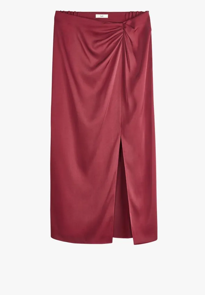 Hush Skirts Women Delilah Satin Skirt Burgundy Hush Skirts Women Delilah Satin Skirt Burgundy