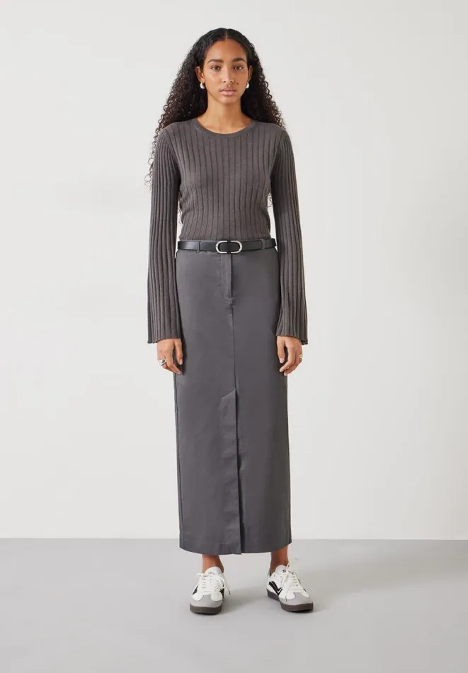 Hush Skirts Women Farrah Column Maxi Skirt Grey