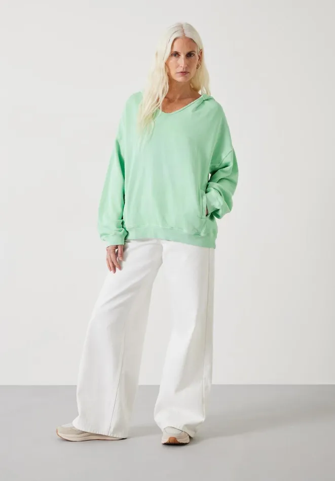 Hush Sweatshirts and Hoodies Women Jude Oversized Open Neck Hoodie Apple Green