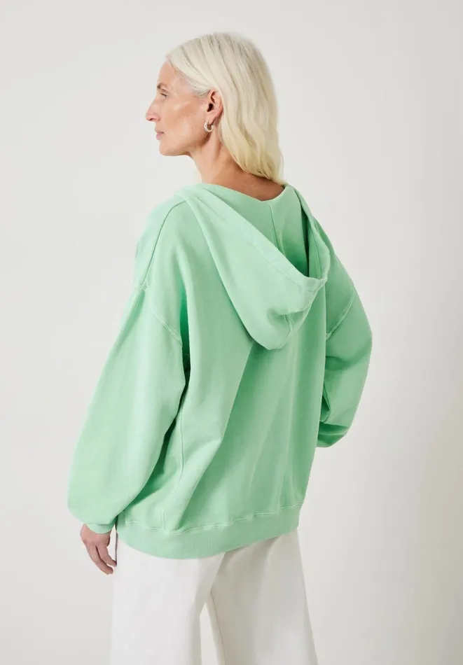 Hush Sweatshirts and Hoodies Women Jude Oversized Open Neck Hoodie Apple Green