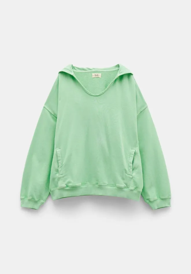 Hush Sweatshirts and Hoodies Women Jude Oversized Open Neck Hoodie Apple Green