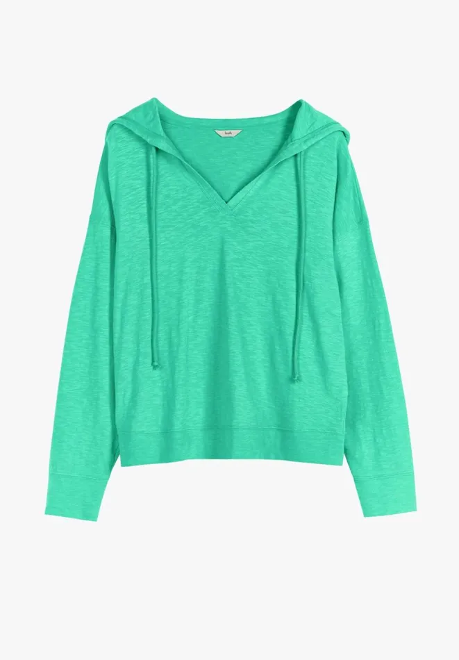 Hush Sweatshirts and Hoodies Women VNeck Lightweight Hoodie Fun Green