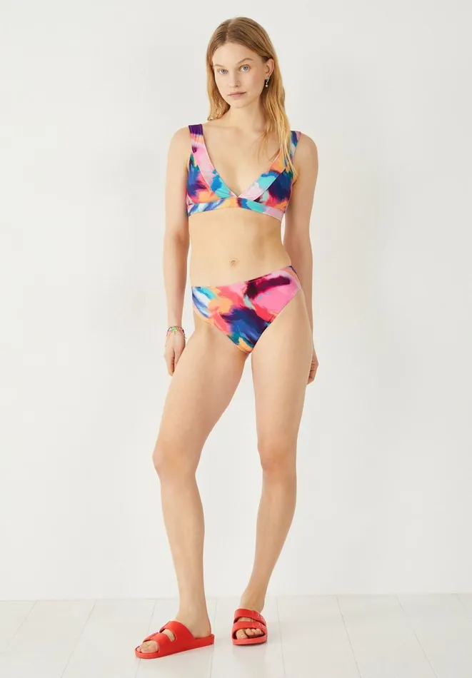 Hush Swimwear and Beachwear Women Holly Wide Strap Bikini Top Multicolour Marble Hush Swimwear and Beachwear Women Holly Wide Strap Bikini Top Multicolour Marble