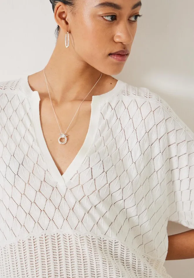 Hush Tops and Tshirts Women Adeena Relaxed Knit Tshirt Soft White Hush Tops and Tshirts Women Adeena Relaxed Knit Tshirt Soft White