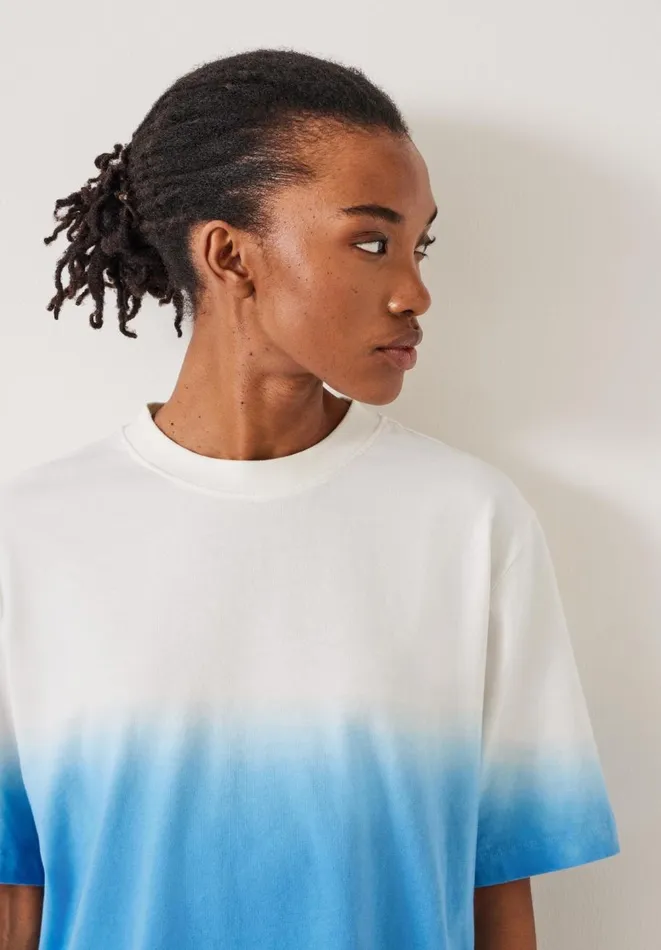Hush Tops and Tshirts Women Alicia Ombre Boxy TShirt White