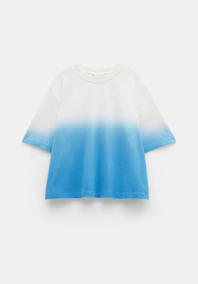 Hush Tops and Tshirts Women Alicia Ombre Boxy TShirt White