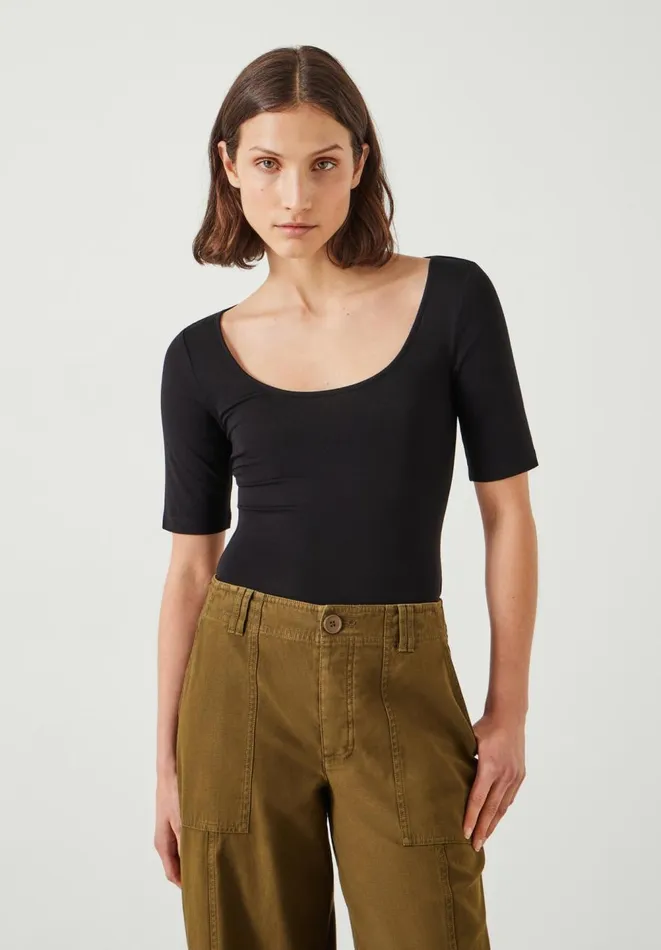 Hush Tops and Tshirts Women Ashleigh Balerina Scoop Neck Top Black