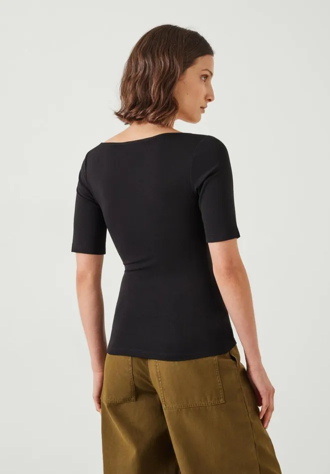 Hush Tops and Tshirts Women Ashleigh Balerina Scoop Neck Top Black Hush Tops and Tshirts Women Ashleigh Balerina Scoop Neck Top Black