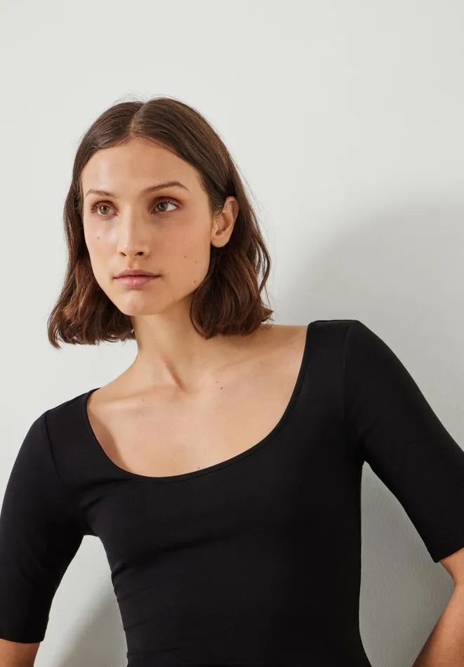 Hush Tops and Tshirts Women Ashleigh Balerina Scoop Neck Top Black Hush Tops and Tshirts Women Ashleigh Balerina Scoop Neck Top Black