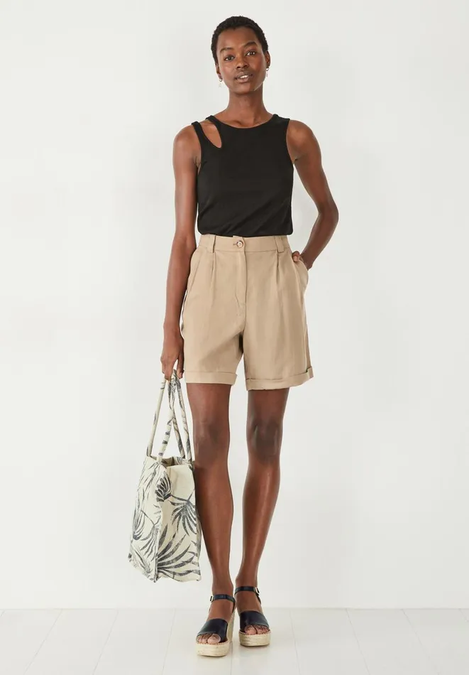 Hush Tops and Tshirts Women Cut Out Detail Vest Black