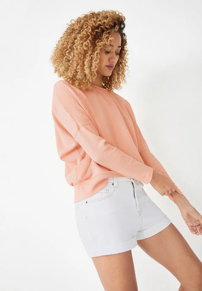 Hush Tops and Tshirts Women Dolman Long Sleeve Top Soft Coral