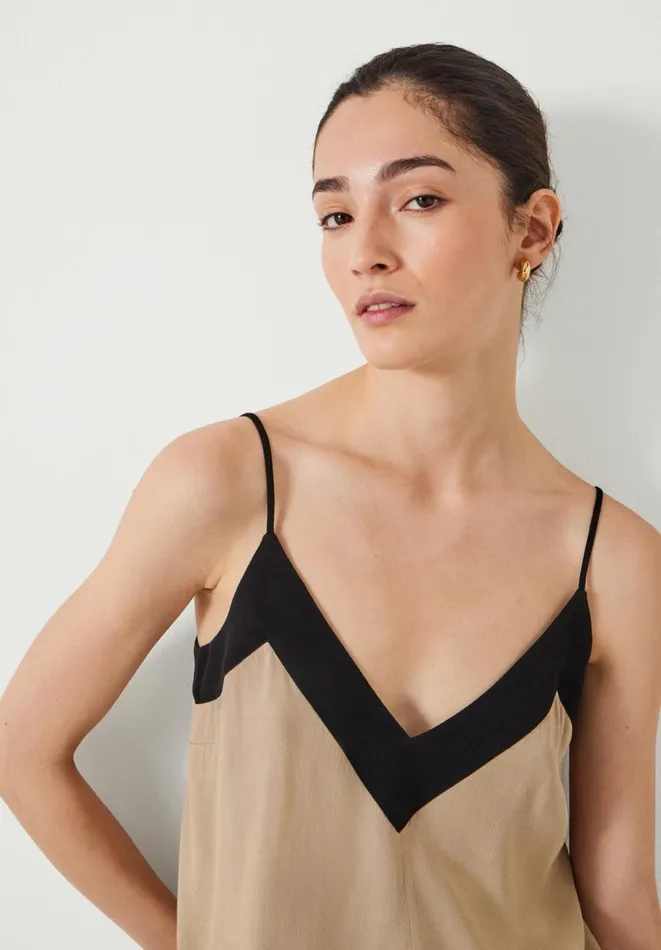 Hush Tops and Tshirts Women Emi Contrast Cami Beigeblack Hush Tops and Tshirts Women Emi Contrast Cami Beigeblack