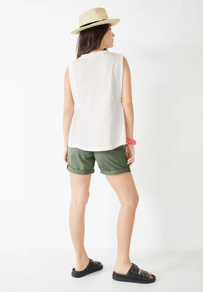 Hush Tops and Tshirts Women Finlie Frilled Tank Top Off White