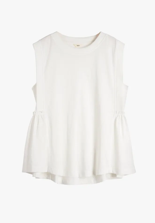 Hush Tops and Tshirts Women Finlie Frilled Tank Top Off White