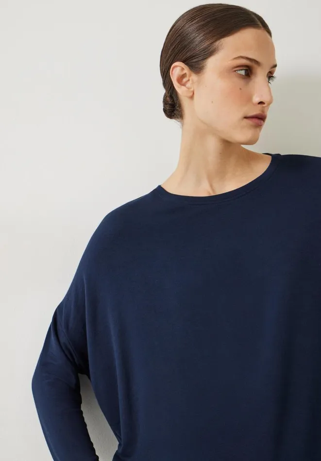 Hush Tops and Tshirts Women Gillian Wide Jersey Top Midnight Hush Tops and Tshirts Women Gillian Wide Jersey Top Midnight