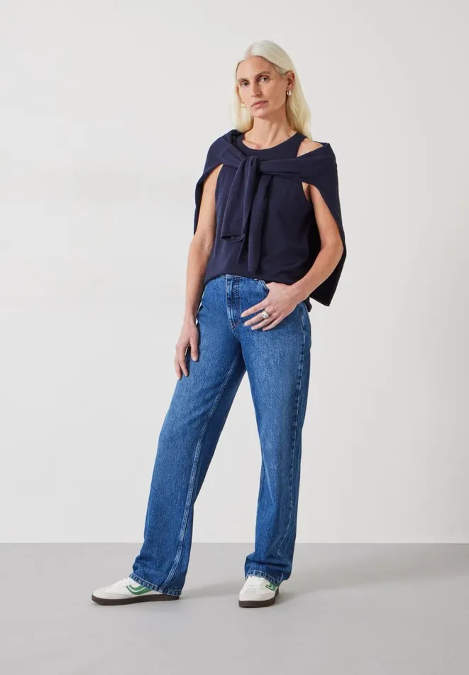 Hush Tops and Tshirts Women Jada Fine Gauge Knitted Tank Top Navy
