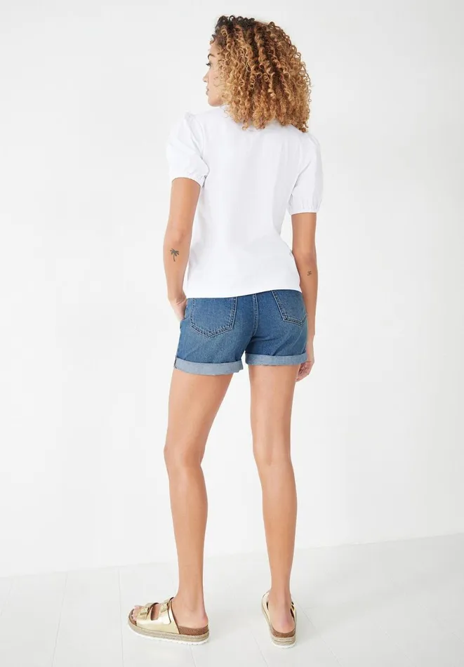 Hush Tops and Tshirts Women Kendria Lace Collar TShirt White Hush Tops and Tshirts Women Kendria Lace Collar TShirt White