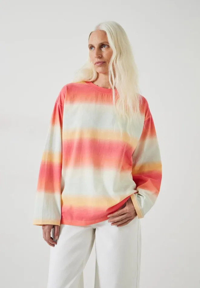 Hush Tops and Tshirts Women Keriah Ombre Oversized Cotton Top Orange