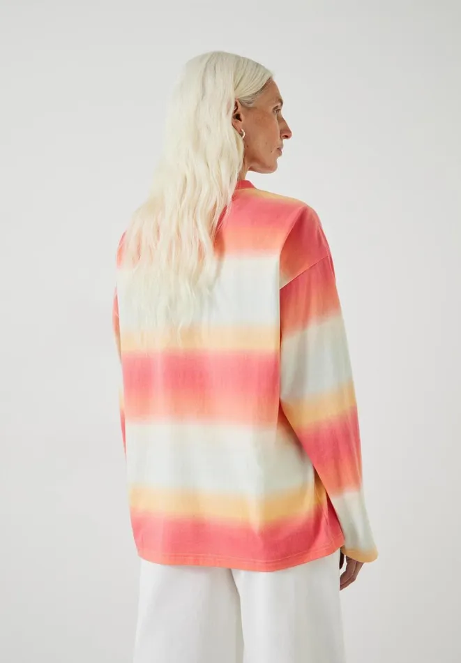 Hush Tops and Tshirts Women Keriah Ombre Oversized Cotton Top Orange Hush Tops and Tshirts Women Keriah Ombre Oversized Cotton Top Orange