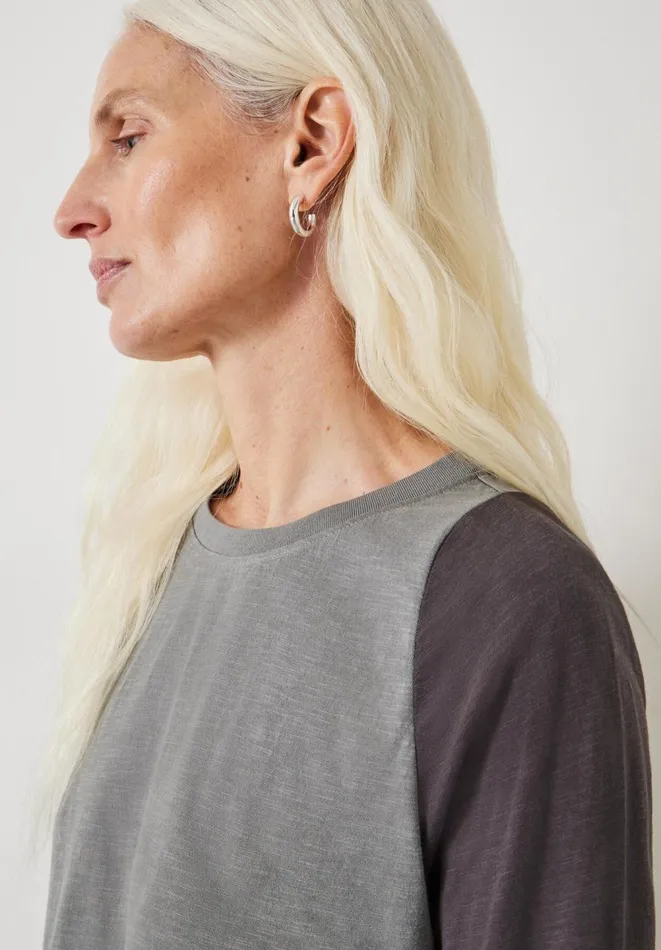 Hush Tops and Tshirts Women Kori Colour Block Longsleeve Top Grey Mix Hush Tops and Tshirts Women Kori Colour Block Longsleeve Top Grey Mix