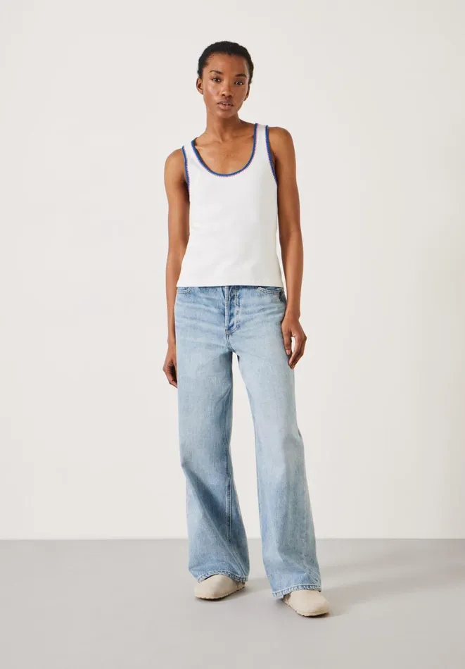 Hush Tops and Tshirts Women Luisa Crochet Detail Vest White