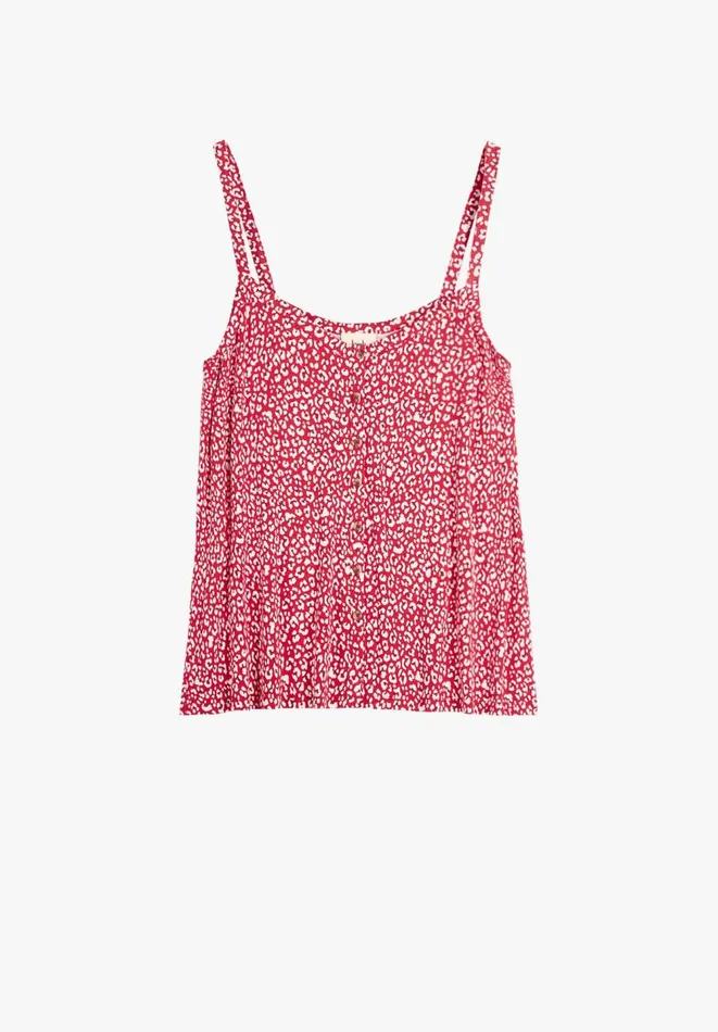 Hush Tops and Tshirts Women Marilie Button Through Vest Leopardpink Hush Tops and Tshirts Women Marilie Button Through Vest Leopardpink