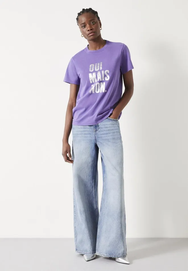 Hush Tops and Tshirts Women Oui Mais Non TShirt Purple