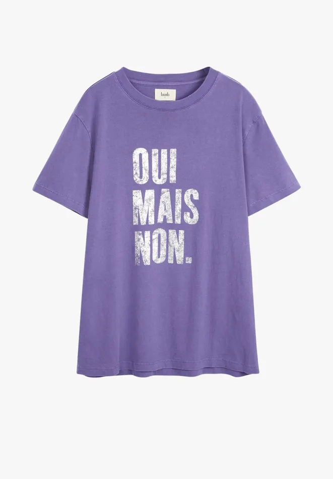 Hush Tops and Tshirts Women Oui Mais Non TShirt Purple