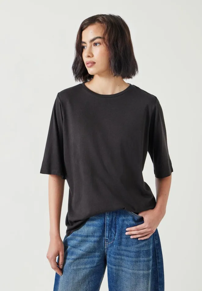 Hush Tops and Tshirts Women Reece Relaxed TShirt Black
