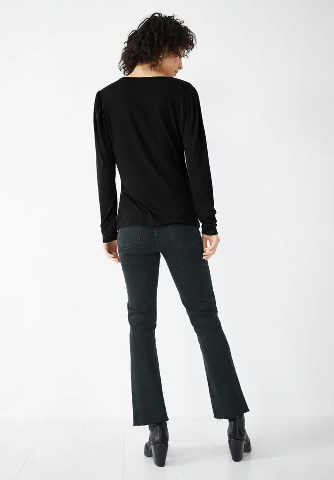 Hush Tops and Tshirts Women Samantha Ruched Jersey Top Black Hush Tops and Tshirts Women Samantha Ruched Jersey Top Black