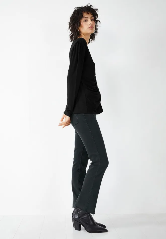 Hush Tops and Tshirts Women Samantha Ruched Jersey Top Black Hush Tops and Tshirts Women Samantha Ruched Jersey Top Black