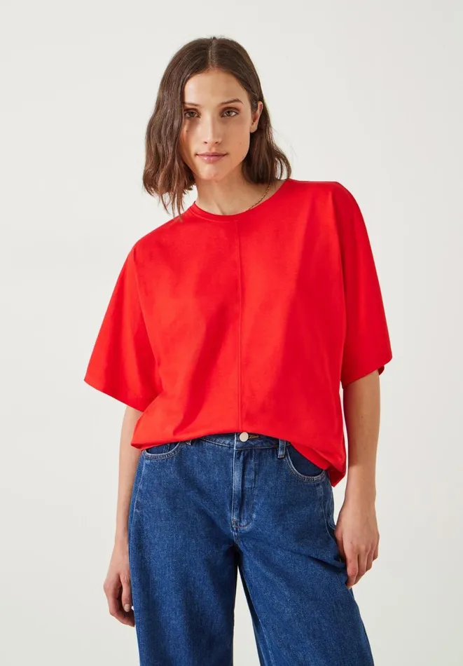 Hush Tops and Tshirts Women Tamara Relaxed TShirt Bright Red