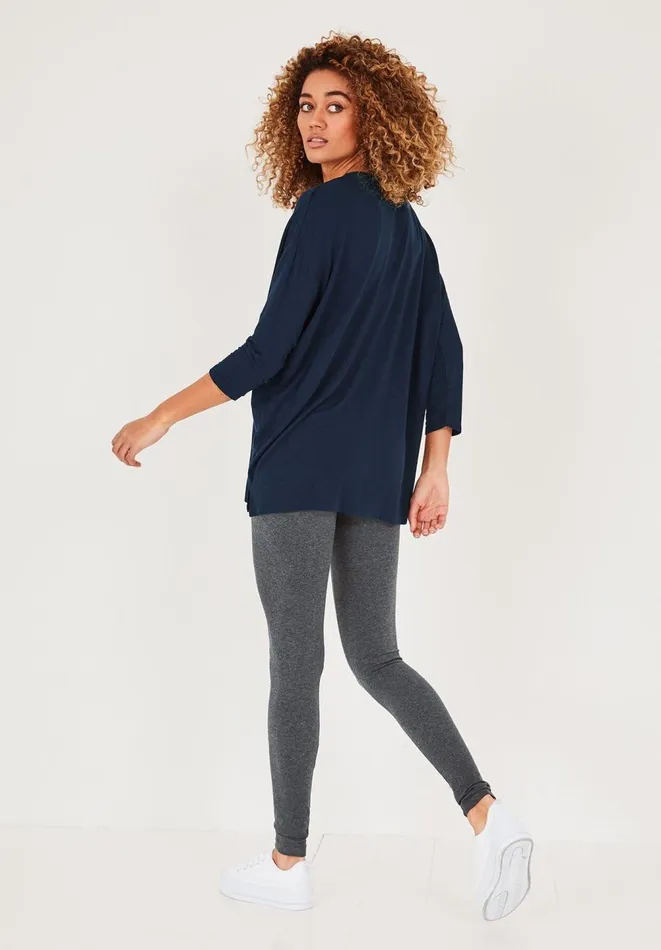 Hush Tops and Tshirts Women V Neck Wide Jersey Top Midnight Hush Tops and Tshirts Women V Neck Wide Jersey Top Midnight