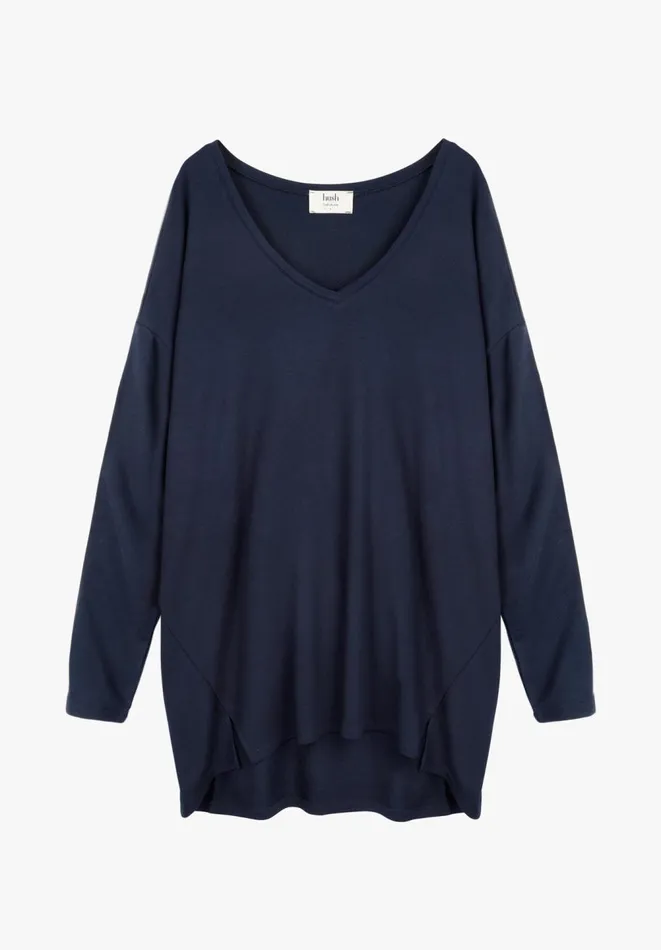 Hush Tops and Tshirts Women V Neck Wide Jersey Top Midnight Hush Tops and Tshirts Women V Neck Wide Jersey Top Midnight