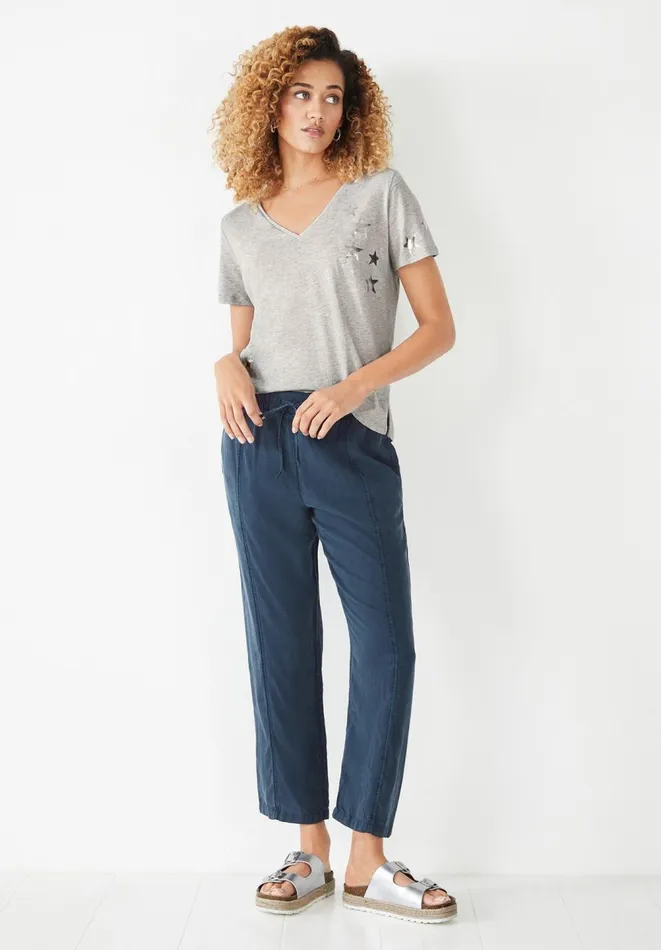 Hush Trousers Women Bianca Drawstring Trousers Washed Navy