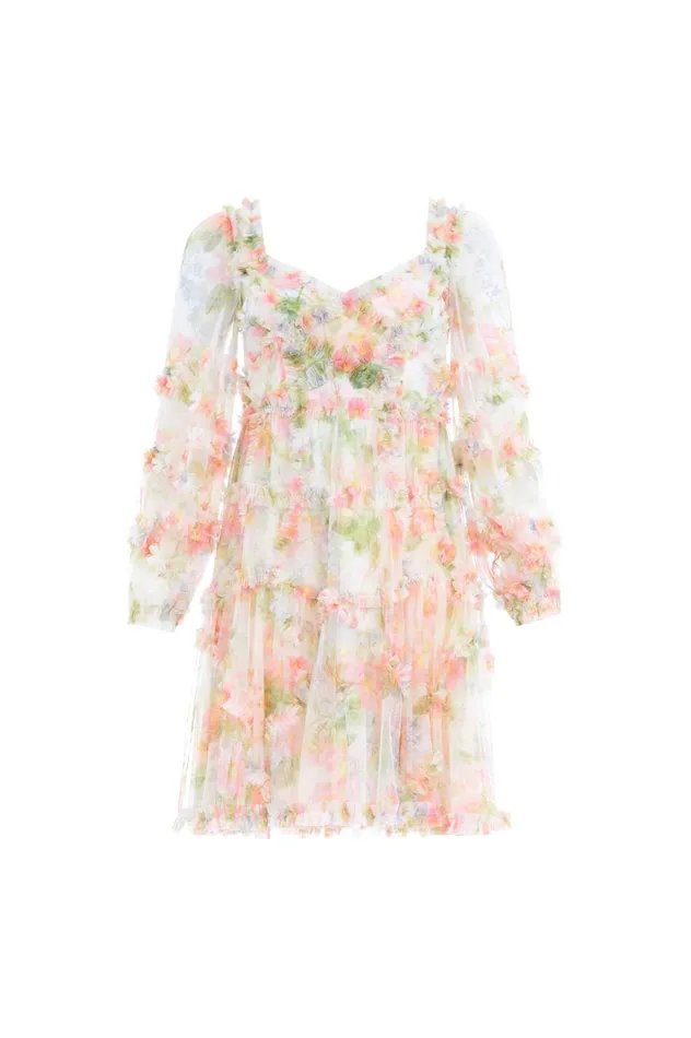 Immortal Rose Maeve Long Sleeve Mini Dress Multi Women Needle and Thread Dresses