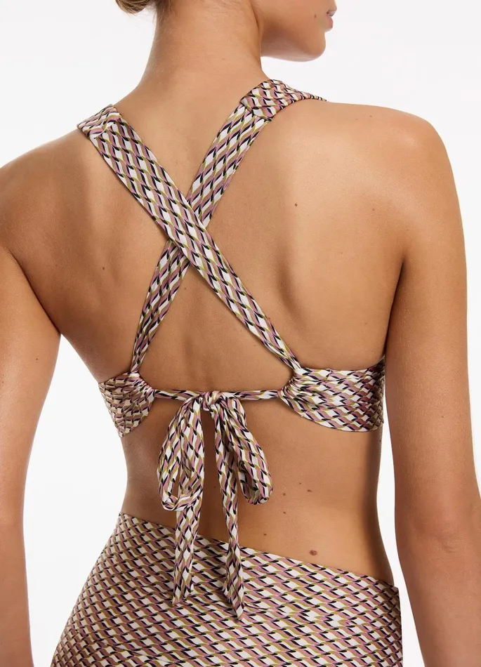 Infinity Soft Tie Back Triangle Bikini Top Kelp Women JETS Australia Tri Bikini Tops