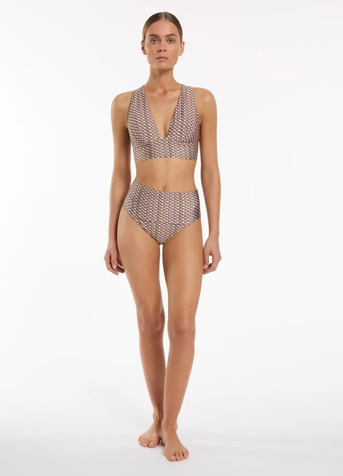 Infinity Soft Tie Back Triangle Bikini Top Kelp Women JETS Australia Tri Bikini Tops