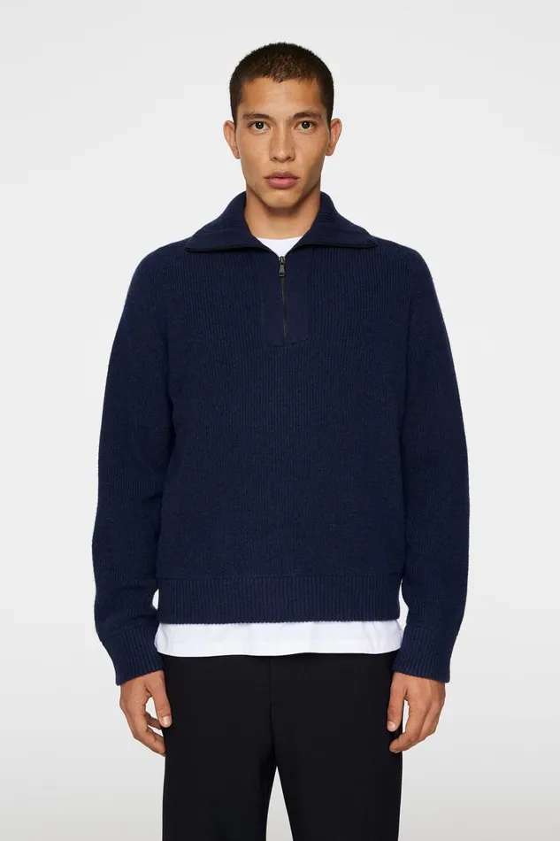 JLindeberg Knitwear Men Wilmer Quarter Zip Knit